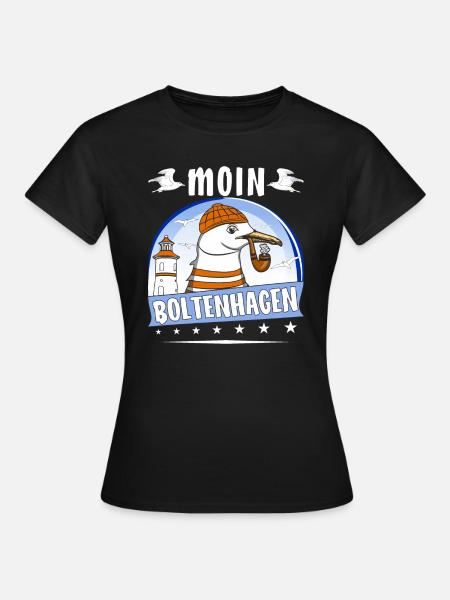 MÖWE MOIN BOLTENHAGEN - Frauen T-Shirt - Schwarz