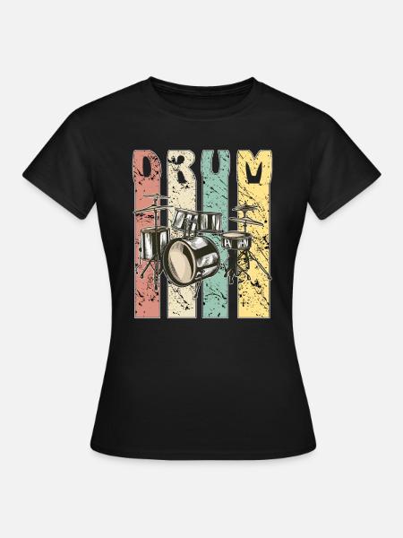 DRUM - Frauen T-Shirt - Schwarz