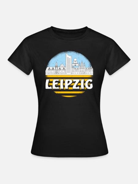 LEIPZIG - Frauen T-Shirt - Schwarz