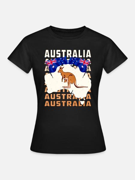 AUSTRALIA - Frauen T-Shirt - Schwarz