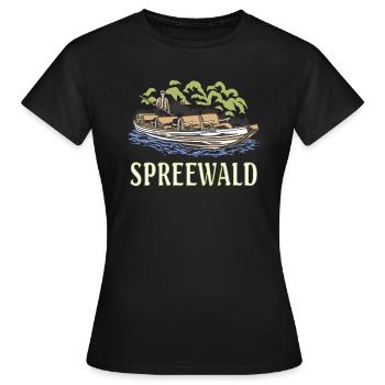 SPREEWALD - Frauen T-Shirt - Schwarz - Vorne - AI Model Female 172 dark (172cm)