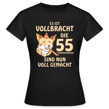 55 GEBURTSTAG - Frauen T-Shirt - Schwarz - Vorne - AI Model Female 172 dark (172cm)