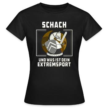 SCHACH UND WAS IST DEIN EXTREMSPORT - Frauen T-Shirt - Schwarz - Vorne - AI Model Female 172 dark (172cm)