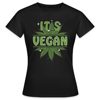 HEMP ITS VEGAN - Women's T-Shirt - black - Front - AI Model Female 172 dark (172cm)