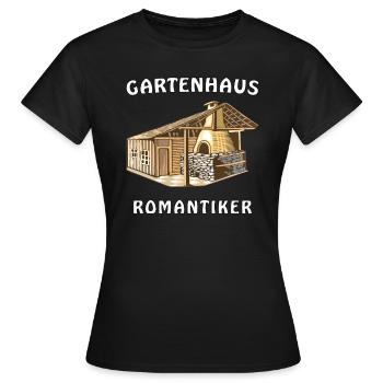 GARTENHAUS ROMANTIKER - Frauen T-Shirt - Schwarz - Vorne - AI Model Female 172 dark (172cm)