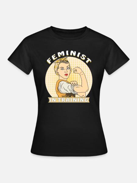 FEMINIST IN TRAINING - Dame-T-shirt - sort