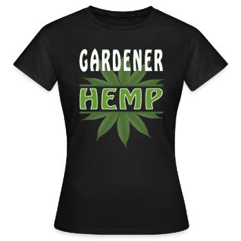 GARDENER HEMP - Women's T-Shirt - black - Front - AI Model Female 172 dark (172cm)
