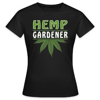 JARDINIER DE CHANVRE - T-shirt Femme - noir - Devant - AI Model Female 172 dark (172cm)