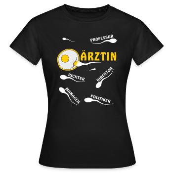 MÉDECIN - T-shirt Femme - noir - Devant - AI Model Female 172 dark (172cm)
