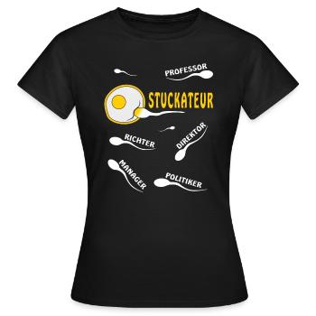 PLASTERER - Women's T-Shirt - black - Front - AI Model Female 172 dark (172cm)