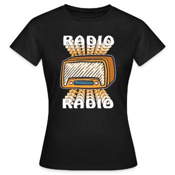 RADIO - Frauen T-Shirt - Schwarz - Vorne - AI Model Female 172 dark (172cm)