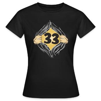 33 PUT ON SHIRT - Women's T-Shirt - black - Front - AI Model Female 172 dark (172cm)
