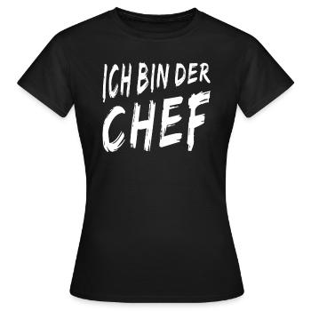 ICH BIN DER CHEF - Frauen T-Shirt - Schwarz - Vorne - AI Model Female 172 dark (172cm)