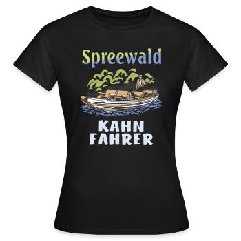 SPREEWALD KAHN FAHRER - Frauen T-Shirt - Schwarz - Vorne - AI Model Female 172 dark (172cm)