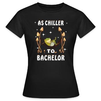 EN TANT QUE REFROIDISSEUR À CÉLIBATAIRE - T-shirt Femme - noir - Devant - AI Model Female 172 dark (172cm)