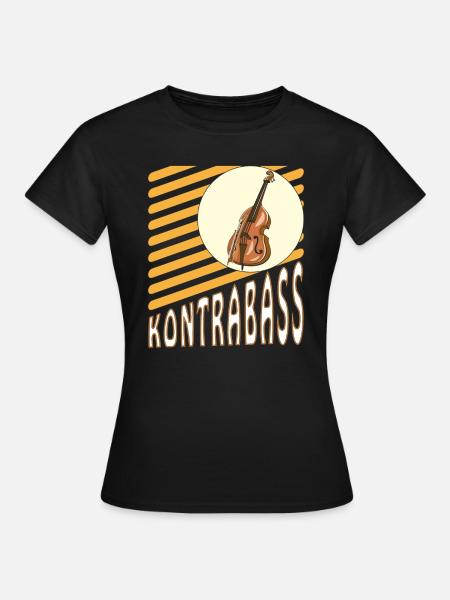 KONTRABASS - Dame-T-shirt - sort