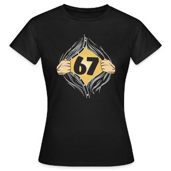 67 DRESS ON - Women's T-Shirt - black - Front - AI Model Female 172 dark (172cm)