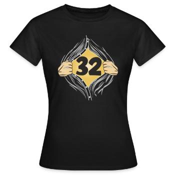 32 PUT ON SHIRT - Women's T-Shirt - black - Front - AI Model Female 172 dark (172cm)
