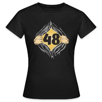 48 PUT ON SHIRT - Women's T-Shirt - black - Front - AI Model Female 172 dark (172cm)