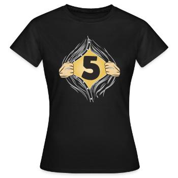 5 PUT ON SHIRT - Women's T-Shirt - black - Front - AI Model Female 172 dark (172cm)