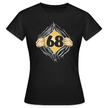 68 SHIRT ON - Women's T-Shirt - black - Front - AI Model Female 172 dark (172cm)