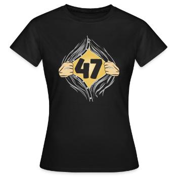 47 PUT ON SHIRT - Women's T-Shirt - black - Front - AI Model Female 172 dark (172cm)