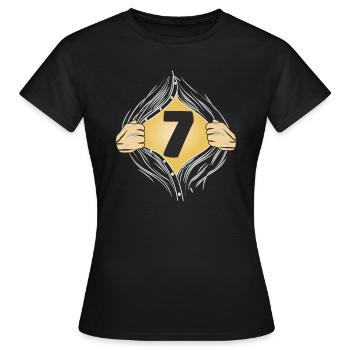 7 PUT ON SHIRT - Women's T-Shirt - black - Front - AI Model Female 172 dark (172cm)