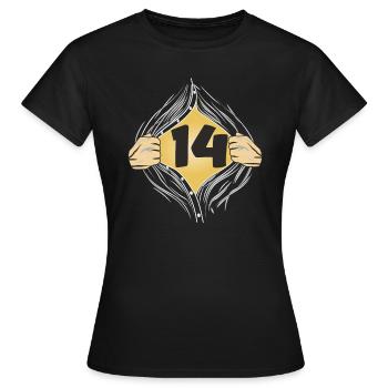 14 PUT ON SHIRT - Women's T-Shirt - black - Front - AI Model Female 172 dark (172cm)