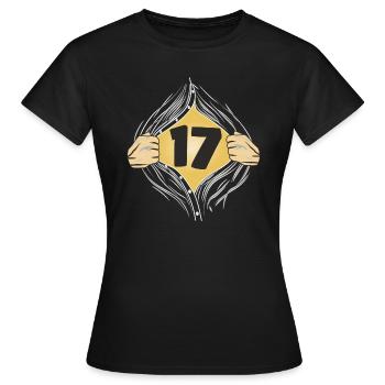 17 PUT ON SHIRT - Women's T-Shirt - black - Front - AI Model Female 172 dark (172cm)