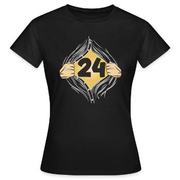 24 SHIRT ON - Women's T-Shirt - black - Front - AI Model Female 172 dark (172cm)