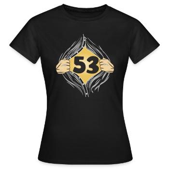 53 PUT ON SHIRT - Women's T-Shirt - black - Front - AI Model Female 172 dark (172cm)