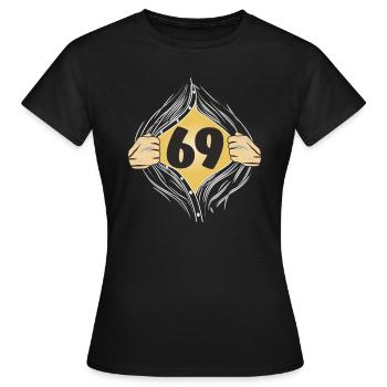 69 DRESS ON - Women's T-Shirt - black - Front - AI Model Female 172 dark (172cm)