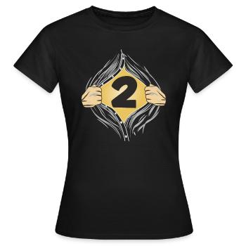 2 PUT ON SHIRT - Women's T-Shirt - black - Front - AI Model Female 172 dark (172cm)