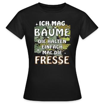 ICH MAG BÄUME - Frauen T-Shirt - Schwarz - Vorne - AI Model Female 172 dark (172cm)