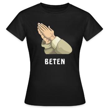 BETEN - Frauen T-Shirt - Schwarz - Vorne - AI Model Female 172 dark (172cm)