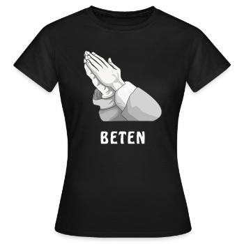 BETEN - Frauen T-Shirt - Schwarz - Vorne - AI Model Female 172 dark (172cm)