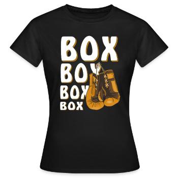 BOÎTE DE GANTS DE BOXE - T-shirt Femme - noir - Devant - AI Model Female 172 dark (172cm)