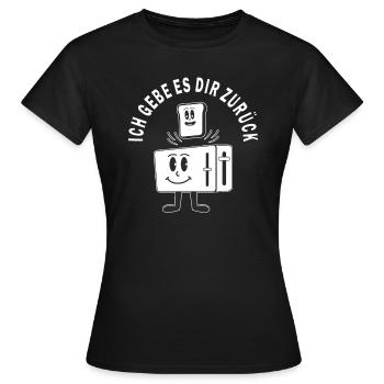 TOASTER ICH GEBE ES DIR ZURÜCK - Frauen T-Shirt - Schwarz - Vorne - AI Model Female 172 dark (172cm)