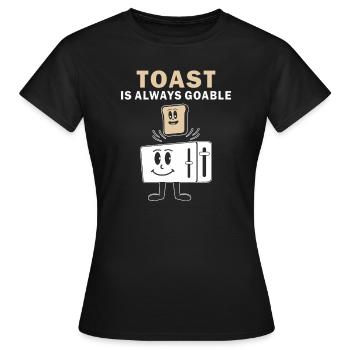 TOASTER TOAST IS ALWAYS GOABLE - Frauen T-Shirt - Schwarz - Vorne - AI Model Female 172 dark (172cm)