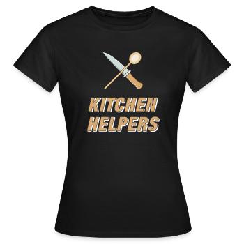 KITCHEN HELPERS - Women's T-Shirt - black - Front - AI Model Female 172 dark (172cm)