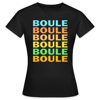 BOULES - T-shirt Femme - noir - Devant - AI Model Female 172 dark (172cm)