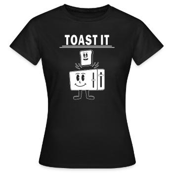 TOASTER TOAST IT - Frauen T-Shirt - Schwarz - Vorne - AI Model Female 172 dark (172cm)