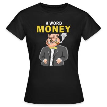 UN MOT D’ARGENT - T-shirt Femme - noir - Devant - AI Model Female 172 dark (172cm)