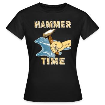HAMMER TIME AMBOSS - Frauen T-Shirt - Schwarz - Vorne - AI Model Female 172 dark (172cm)
