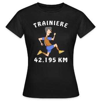 Faire du jogging - T-shirt Femme - noir - Devant - AI Model Female 172 dark (172cm)