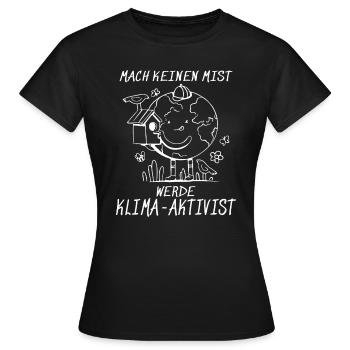 BECOME A CLIMATE ACTIVIST - Women's T-Shirt - black - Front - AI Model Female 172 dark (172cm)