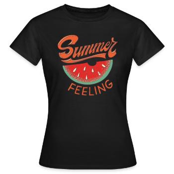 SENSATION D’ÉTÉ - T-shirt Femme - noir - Devant - AI Model Female 172 dark (172cm)