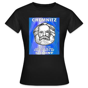 CHEMNITZ LA VILLE DANS L’ÉTAT LIBRE DE SAXE - T-shirt Femme - noir - Devant - AI Model Female 172 dark (172cm)