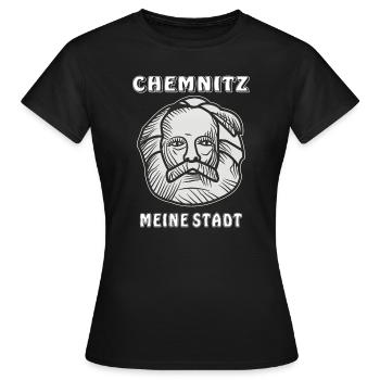 CHEMNITZ MA VILLE - T-shirt Femme - noir - Devant - AI Model Female 172 dark (172cm)