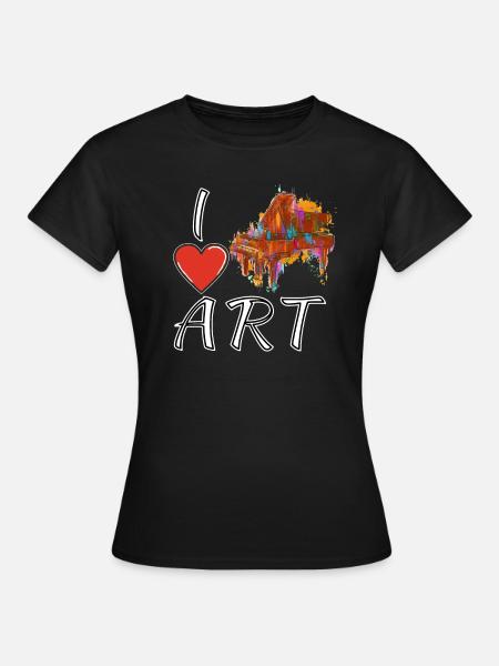 J’AIME ART PIANO - T-shirt Femme - noir